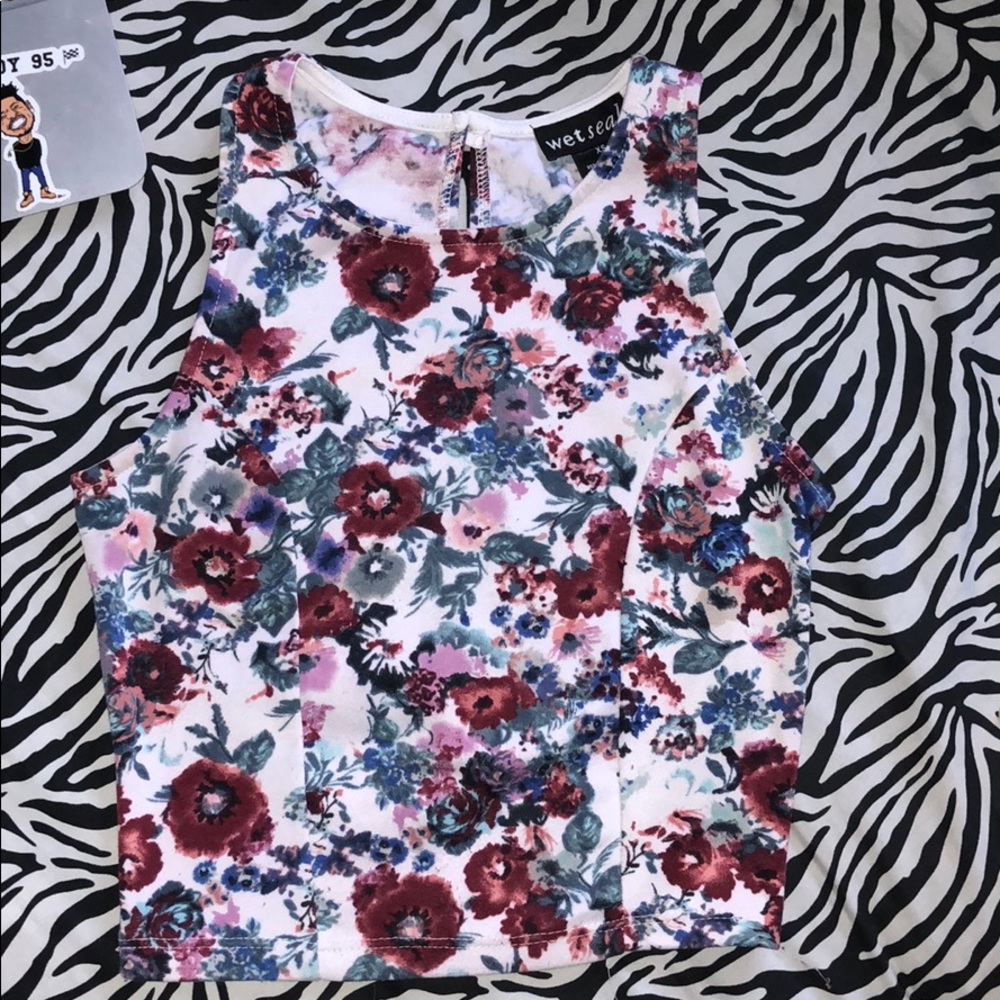 Floral print crop top